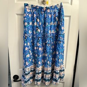 Floral print maxi skirt